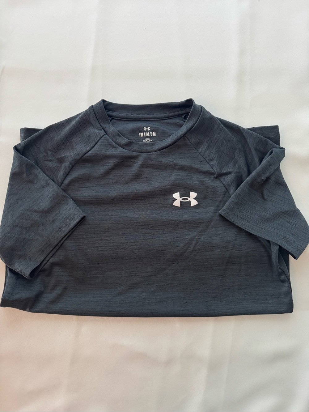 Under Armour Boy’s Short Sleeve Performance Tee - Charcoal with White Logo